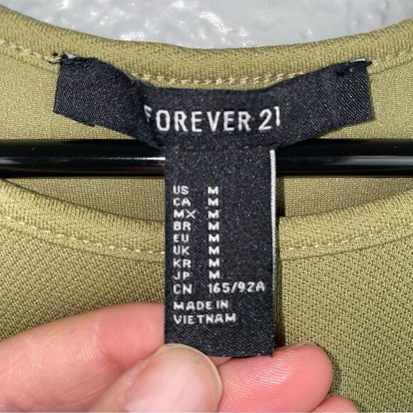 Forever 21 Womens Stretch Halter Neck Sleeveless Tank Dress Green Medium - Picture 8 of 10